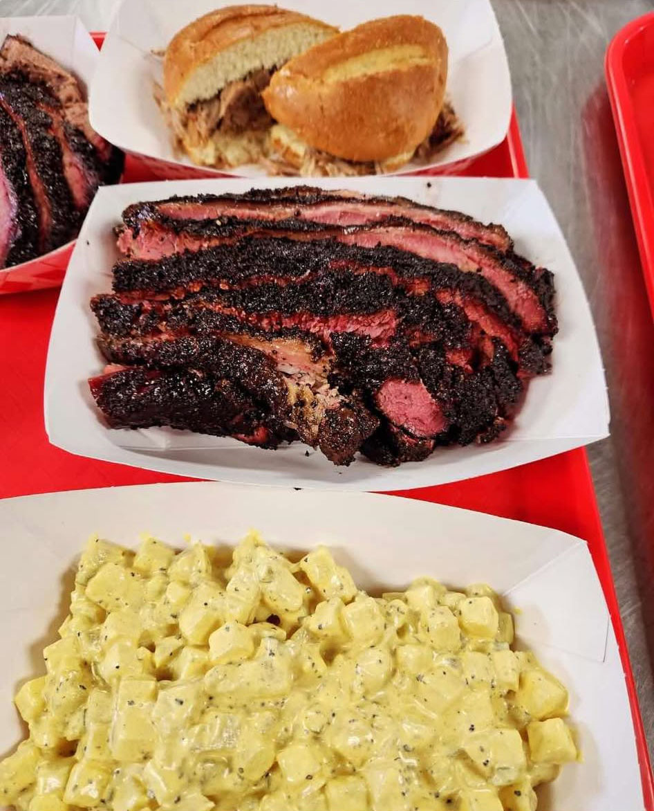Brisket and Potato Salad - High Voltage BBQ Brisket and Potato Salad